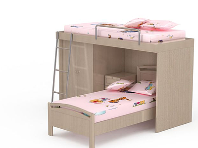儿童上下铺床模型3d模型