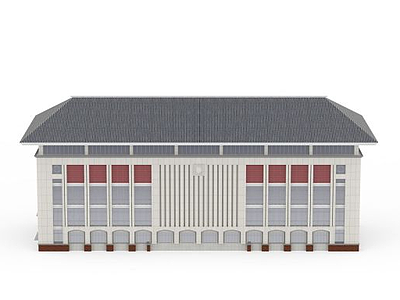 3d政府办公大厅模型