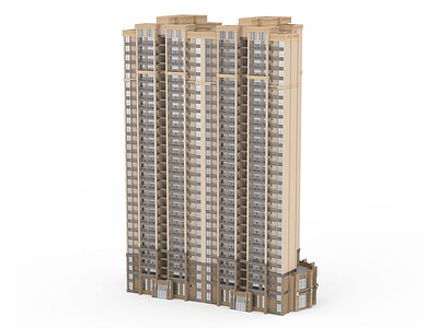 3d欧式高层建筑模型