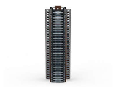 现代高层住宅模型3d模型