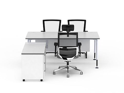 办公桌椅家具模型