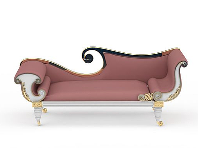3d欧式公主沙发床免费模型