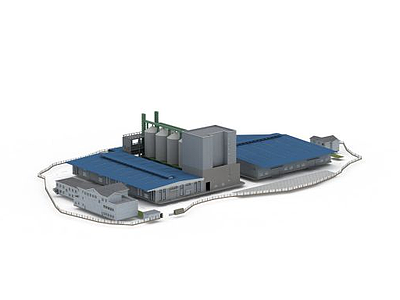 厂房建筑模型3d模型
