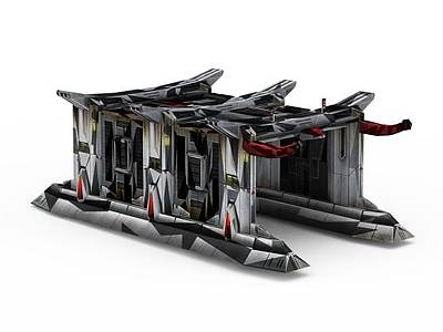 红色警戒运输机游戏装备模型3d模型