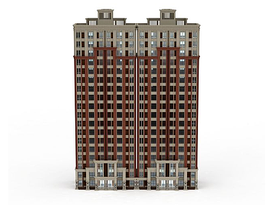 3d高层<font class='myIsRed'>建筑大楼</font>大厦居民楼模型