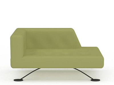 精美绿色布艺沙发床模型
