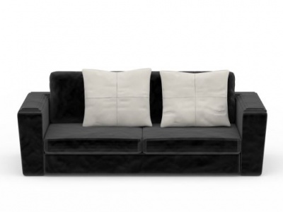 3d精品灰色布艺双人沙发免费模型