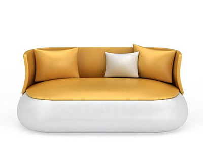 3d时尚土豪金双人休闲沙发免费模型