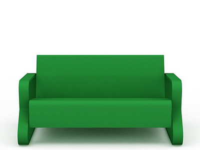 时尚绿色休闲沙发模型3d模型
