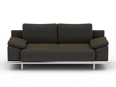3d时尚深灰色布艺沙发免费模型