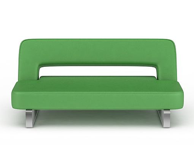 时尚绿色双人沙发模型