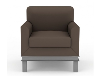 现代灰色布艺沙发模型