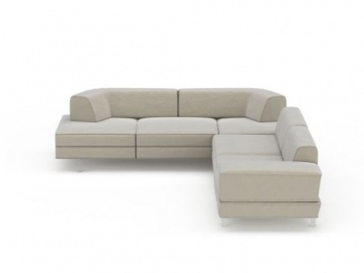 3d高级灰色多人沙发组合模型