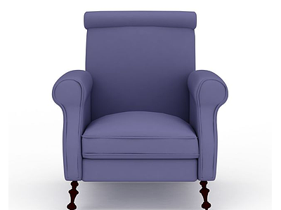 精美欧式浅紫色沙发模型3d模型