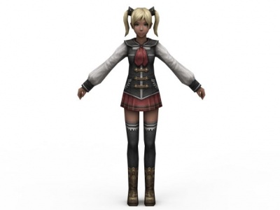 3d最终幻想零式角色游戏人物模型