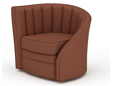 3d时尚咖啡色布艺沙发免费模型