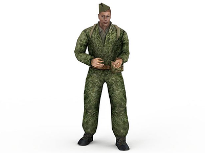 军人士兵战士男人模型3d模型