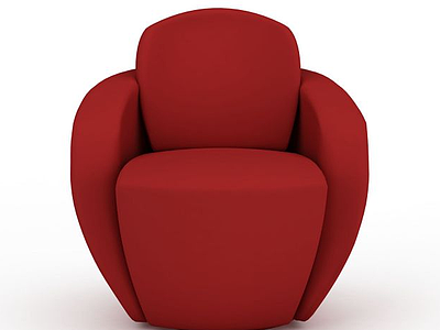 现代红色软包沙发模型