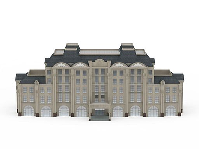 3d现代行政办公楼模型