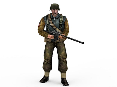 3d军人士兵战士男人模型