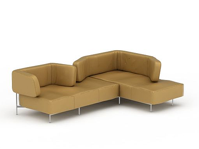 时尚转角沙发模型3d模型
