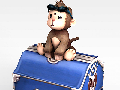 3d诛仙动漫角色动物猴子模型