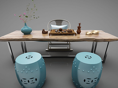 现代风格茶桌模型