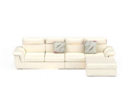 现代米色组合沙发模型3d模型