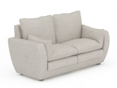 3d时尚灰色布艺双人沙发模型