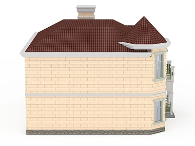 3d欧式别墅模型