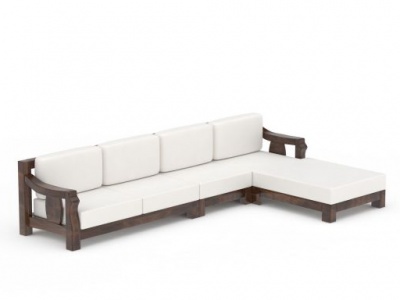 现代白色组合沙发模型3d模型