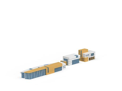 3d火车站候车大楼模型