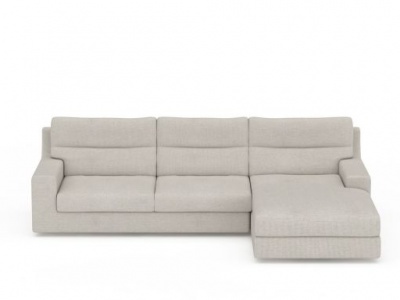 3d时尚灰色布艺组合沙发模型