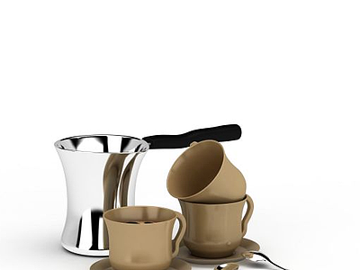 精美陶瓷咖啡杯3d模型