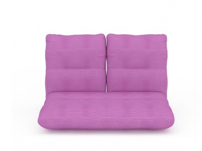 3d精品紫色布艺沙发床模型