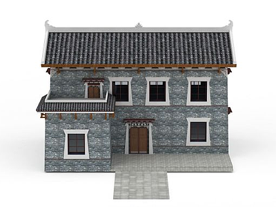 藏式民居模型3d模型