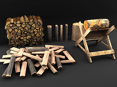 木头模型3d模型