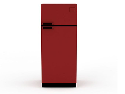 红色冰箱模型3d模型