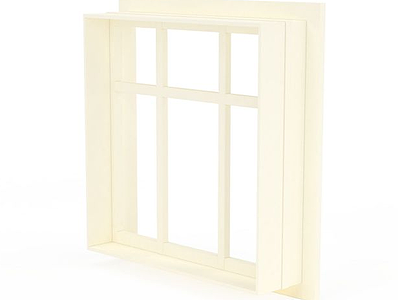 3d简约实木窗户免费模型