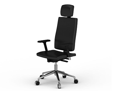 现代黑色办公转椅模型3d模型
