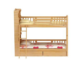 3d实木儿童床模型