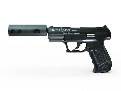 消音手枪模型3d模型