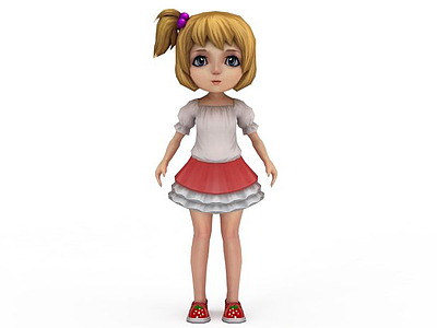 动漫人物萝莉小女孩模型3d模型