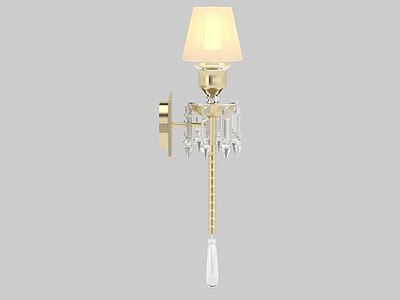 3d现代金色水晶壁灯免费模型