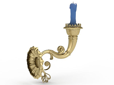 3d精美欧式雕花烛台灯免费模型