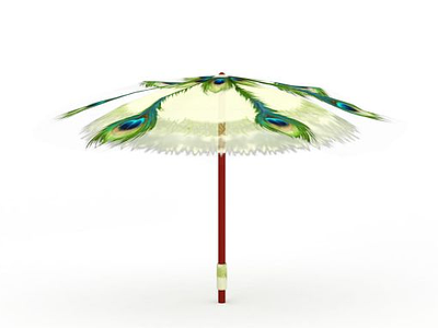3d游戏场景雨伞模型