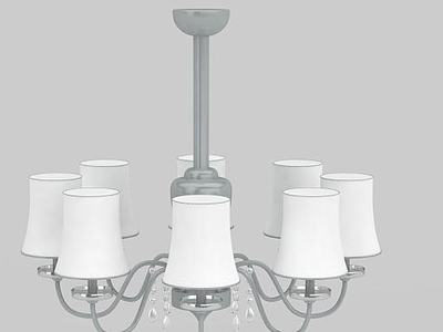 3d现代多灯头吊灯免费模型