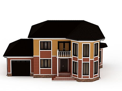 3d现代小别墅模型