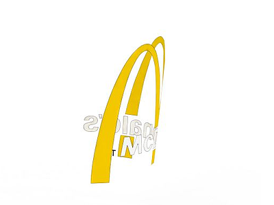3d麦当劳标识模型