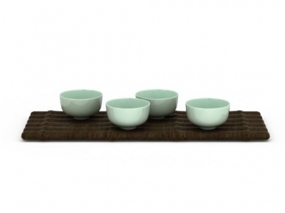 3d精美陶瓷茶杯模型